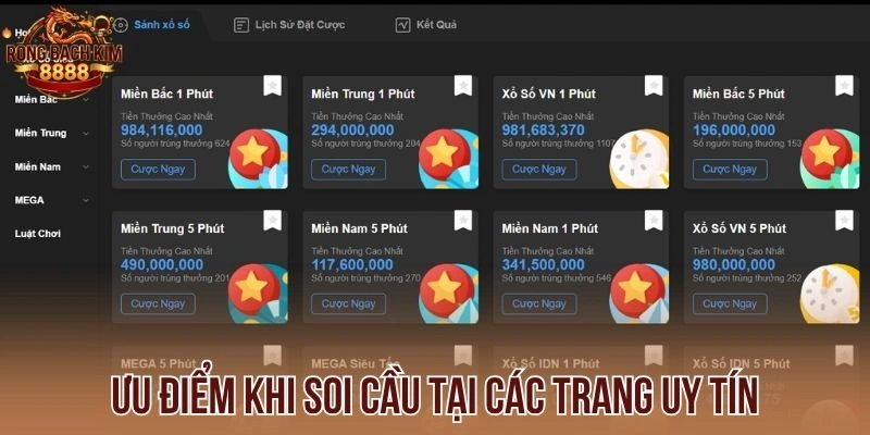 Ưu điểm khi soi cầu tại các trang uy tín